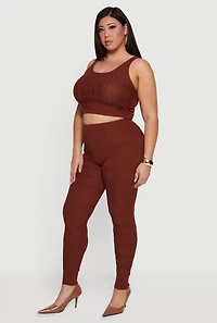 Plus Greek Key Knit Sleeveless Top