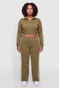 Plus Varsity Side Track Pants