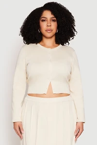 Plus Daisy Cropped Cardigan