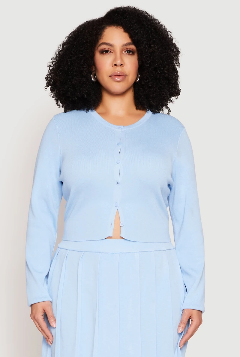 Plus Daisy Cropped Cardigan