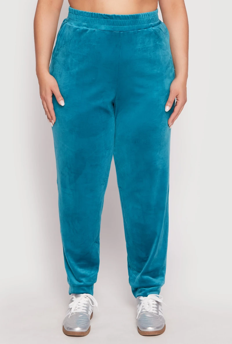 Plus Iris Velour Joggers