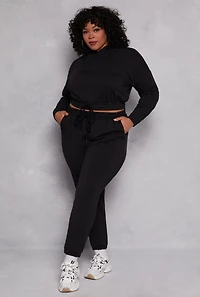 Plus Iris Fleece Drawstring Sweatpants