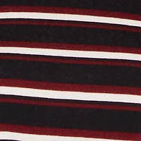 Plus Striped Cropped Toggle Drawstring Hem Sweatshirt