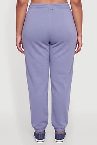 Plus Almost Famous Rhinestone Graphic Joggers