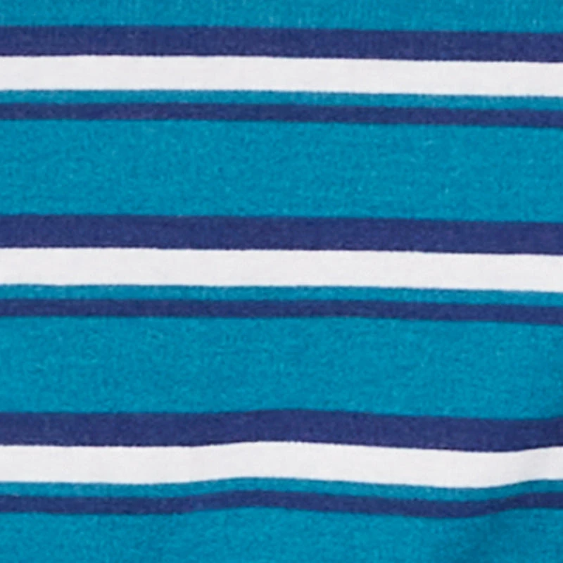 Plus Striped Fleece Lined Cropped Sweatshirt