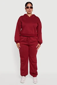 Womens Plus Rhinestone Studded Pullover Hoodie, 1X