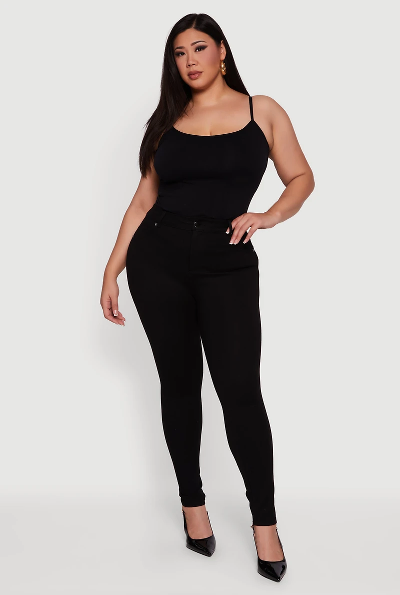 Plus High Waisted Dress Pants