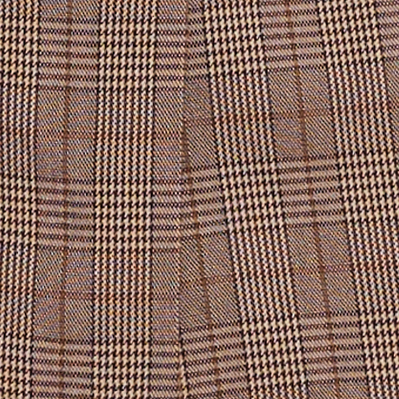 Plus High Waisted Plaid Pleated Mini Skirt with Belt