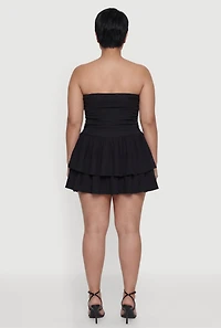 Plus Ruffle Tiered Tube Dress