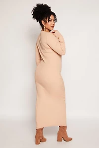 Plus Daisy Long Sleeve Maxi Dress