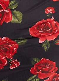 Plus Almost Famous Floral Print Asymmetrical Cami Dress