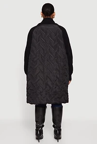 Plus Open Front Puffer Jacket