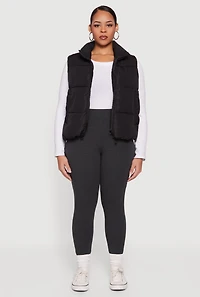 Plus Almost Famous Zip Front Puffer Vest