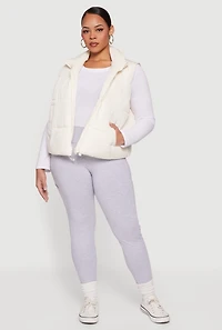 Plus Almost Famous Zip Front Puffer Vest