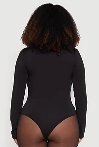 Plus Long Sleeve Square Neck Bodysuit