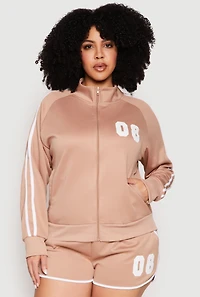 Plus 08 Varsity Stripe Track Jacket