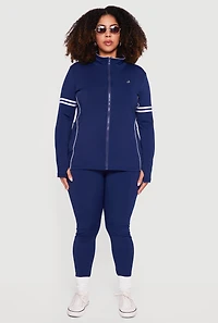 Plus Varsity Stripe Side Leggings