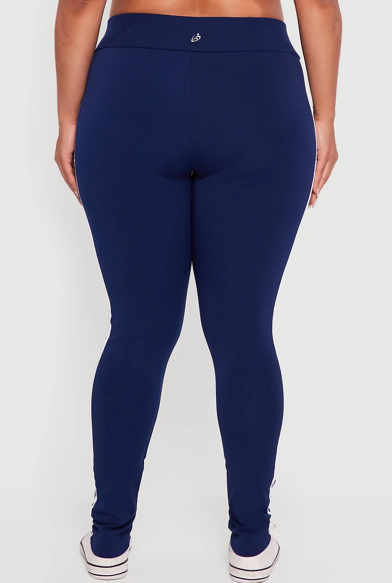 Plus Varsity Stripe Side Leggings