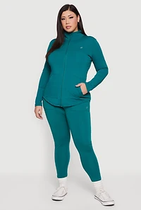 Plus High Waisted Cellphone Pocket Leggings