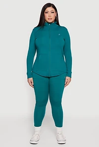 Plus High Waisted Cellphone Pocket Leggings