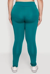 Plus High Waisted Cellphone Pocket Leggings