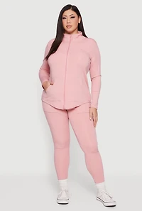 Plus High Waisted Cellphone Pocket Leggings