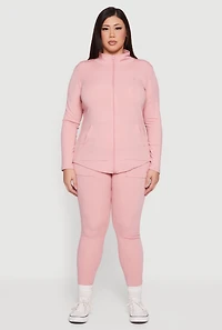 Plus High Waisted Cellphone Pocket Leggings