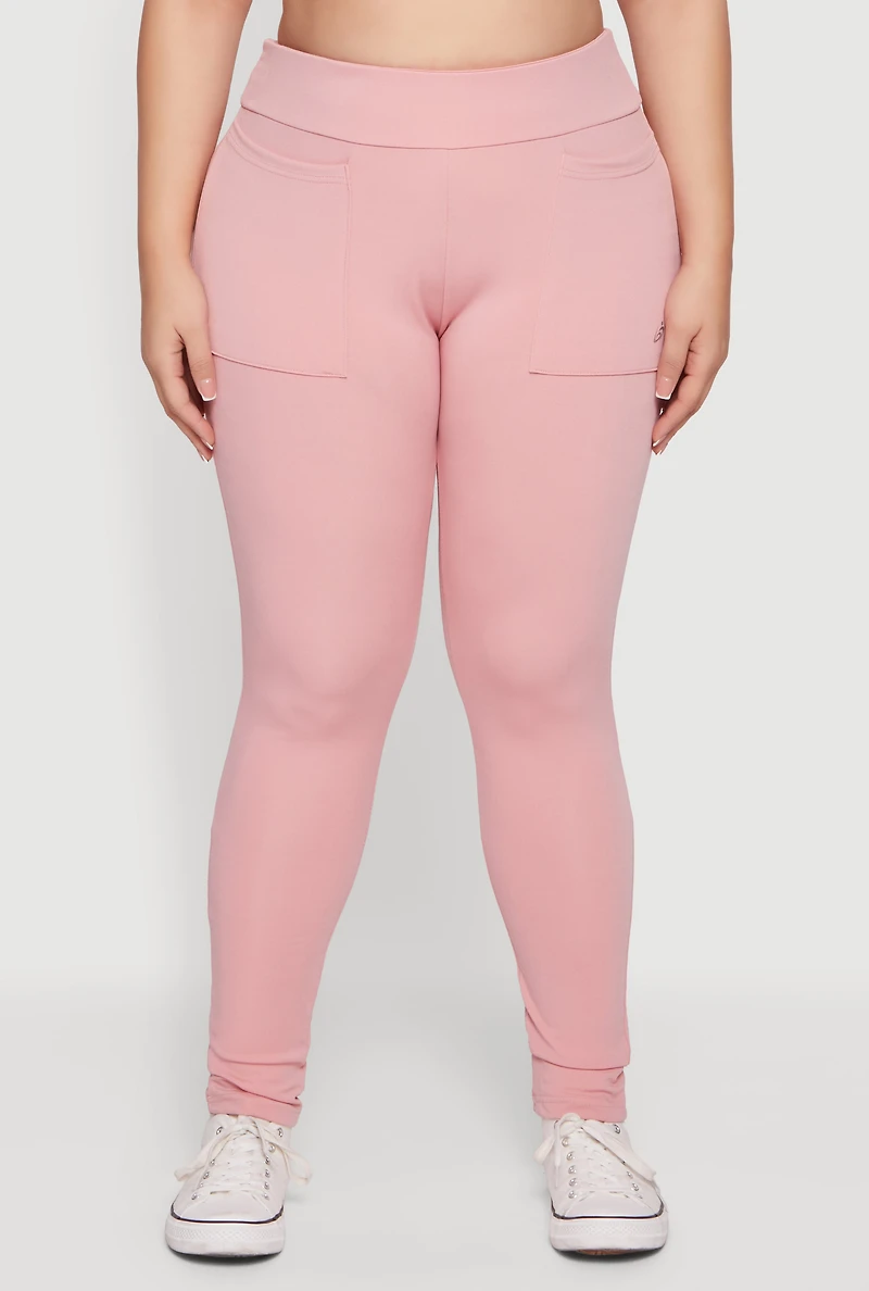 Plus High Waisted Cellphone Pocket Leggings