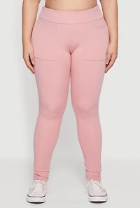 Plus High Waisted Cellphone Pocket Leggings