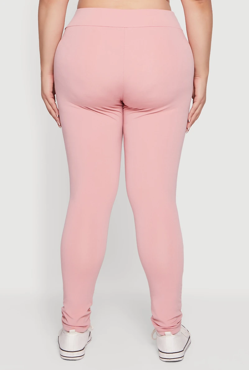 Plus High Waisted Cellphone Pocket Leggings