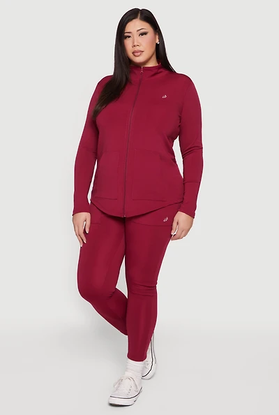 Womens Plus High Waisted Cellphone Pocket Leggings,