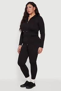 Plus High Waisted Solid Seamless Leggings