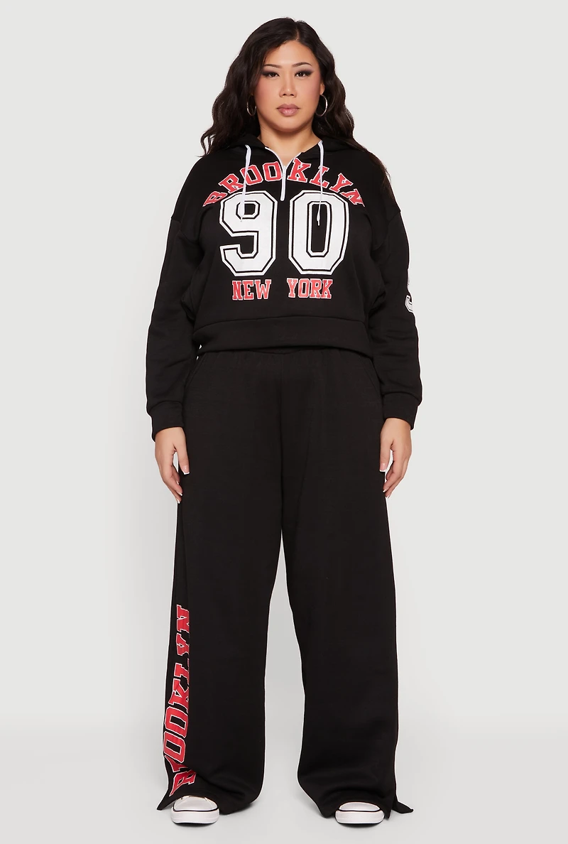 Plus Brooklyn 90 New York Graphic Hoodie