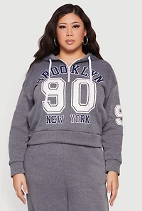 Plus Brooklyn 90 New York Graphic Hoodie