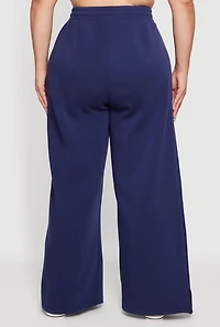 Womens Plus High Waisted Wide Leg Brooklyn Graphic Sweatpants, 1X