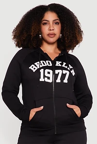 Plus Brooklyn 1977 Zip Front Hoodie