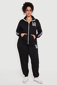 Plus High Waisted LA 88 Graphic Sweatpants