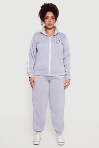 Plus High Waisted LA 88 Graphic Sweatpants