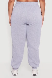 Plus High Waisted LA 88 Graphic Sweatpants