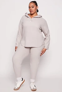 Plus Fleece Lined Drawstring Joggers