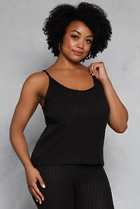 Plus Brushed Ribbed Knit Cami
