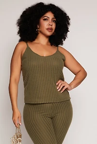 Plus Brushed Ribbed Knit Cami