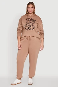 Womens Plus Class Three Graphic Pullover Hoodie,