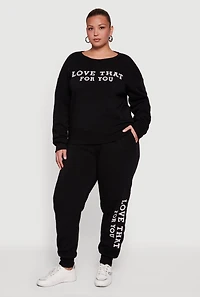Plus Love That For You Graphic Sweatshirt