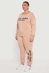Plus Love That For You Graphic Sweatshirt