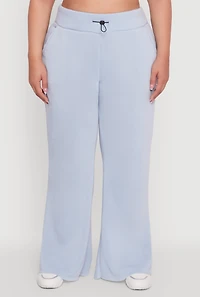 Womens Plus High Waisted Raw Hem Sweatpants, 2X