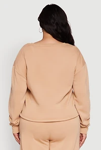 Womens Plus New York Graphic Raw Hem Sweatshirt, 2X