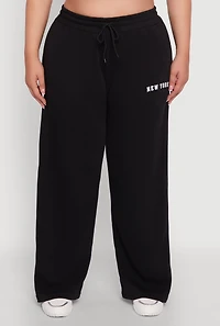 Womens Plus New York Graphic Sweatpants, 2X