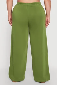 Womens Plus Size New York Graphic Sweatpants, Green, Size 3X
