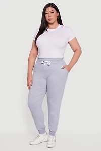 Plus French Terry Paper Bag Waist Joggers